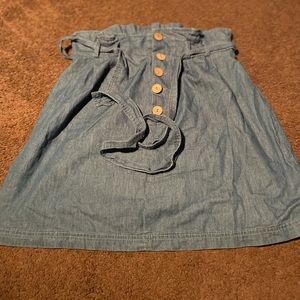 Blue Jean style button up skirt